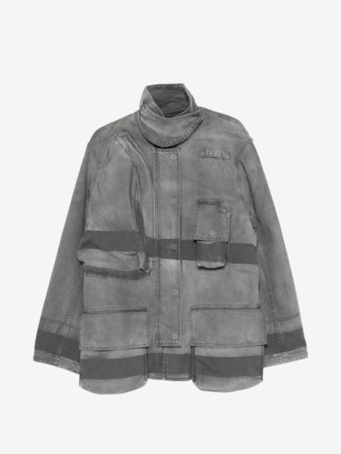 6397 Fireman multi-pocket cotton coat