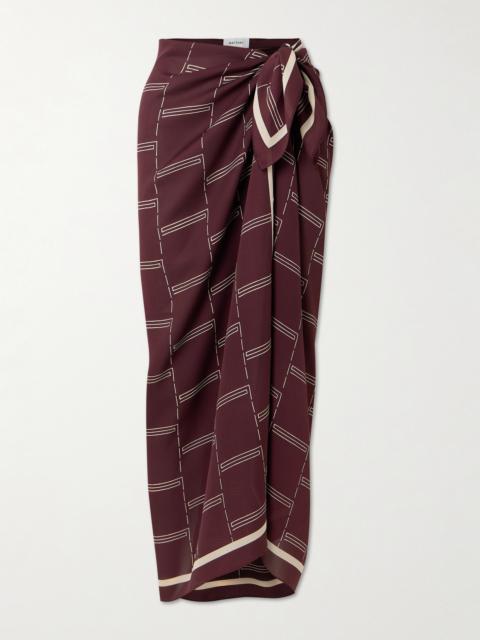 MATTEAU Printed Silk-georgette Pareo
