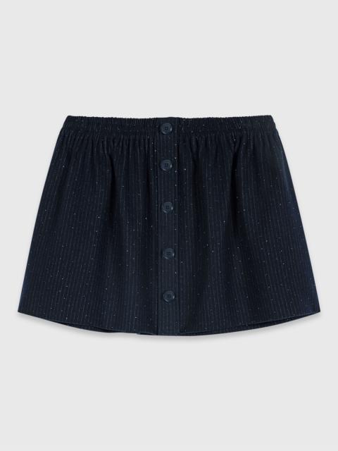 maje Short tailored rhinestone skirt