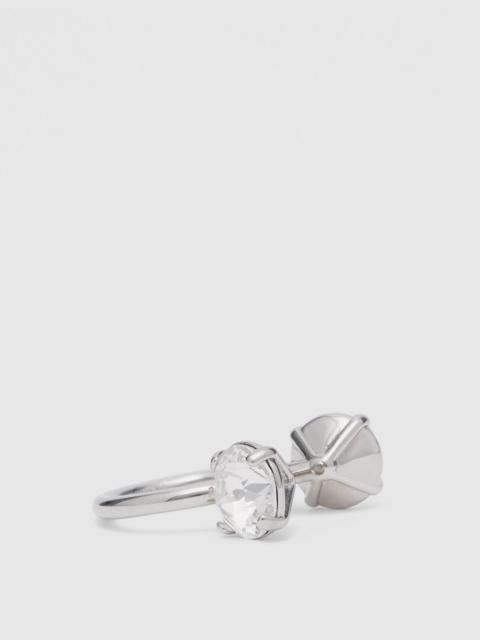 Burberry Crystal Detail Palladium-plated Ear Cuff