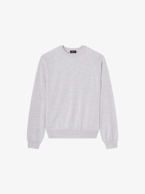 A.P.C. PASCAL SWEATER - GREY RAGLAN-SLEEVE SWEATER