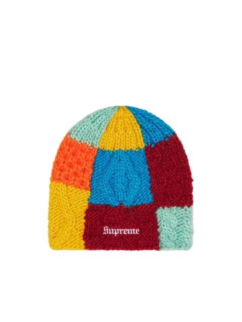 Supreme block knit beanie hat