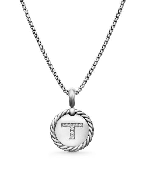 DAVID YURMAN Women's Initial Charm Necklace in Sterling Silver - Initial T