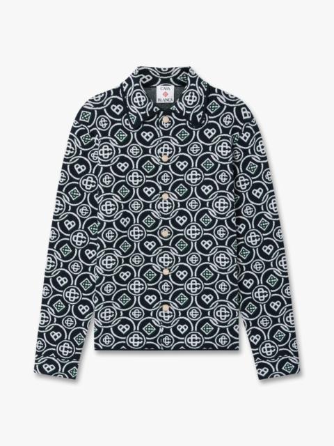 CASABLANCA Dark Green Icon Monogram Long Sleeve Shirt
