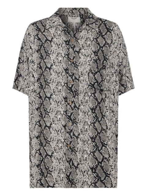 ONE TEASPOON snake-print short-sleeve shirt