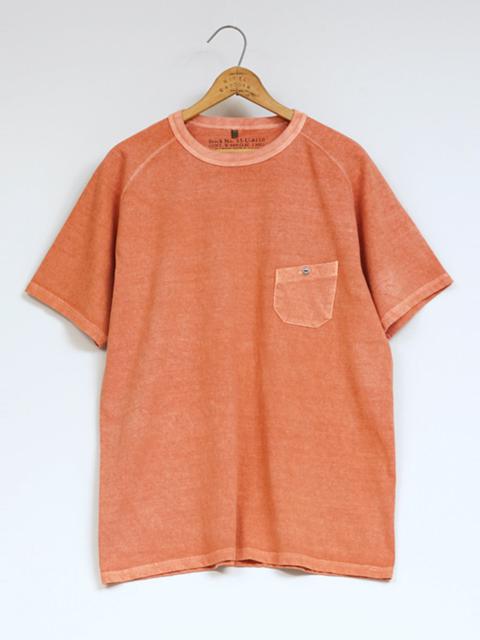 Nigel Cabourn 5.6oz Basic T-Shirt Pigment in Orange
