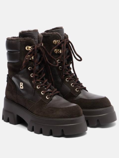 BOGNER Sapporo shearling-lined leather lace-up boots