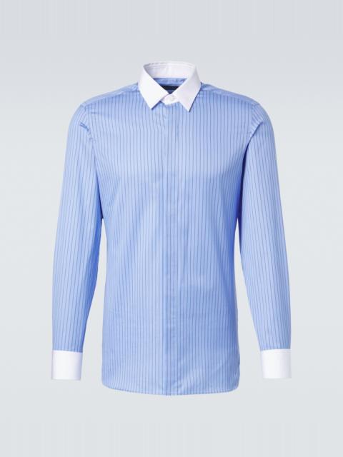 TOM FORD Striped cotton satin shirt