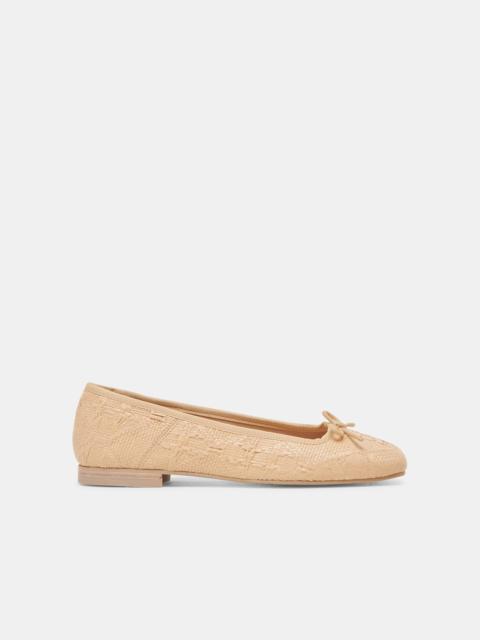 dolce vita ANISA BALLET FLATS LT NATURAL WOVEN RAFFIA