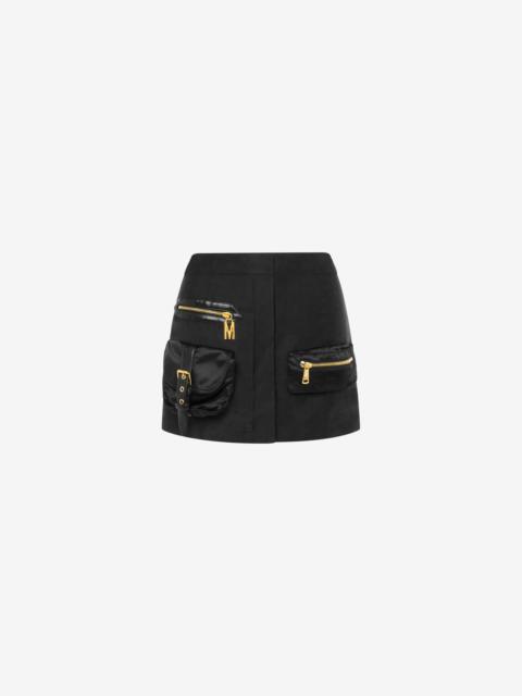 Moschino NYLON BAGS HEAVY SATIN MINISKIRT