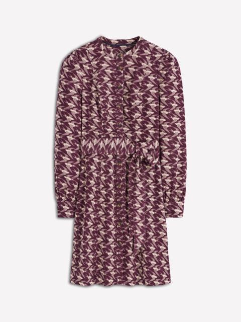 BODEN Bre Cord Short Dress-Dark Cherry, Swooping Swallow