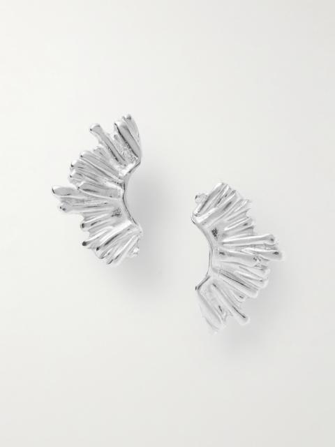 YSSO Crescent Sun Sterling Silver Earrings