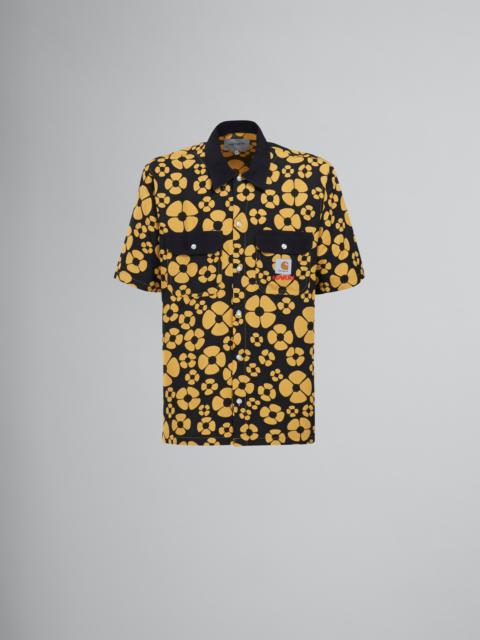 Marni MARNI X CARHARTT WIP - YELLOW SHORT-SLEEVED FLORAL SHIRT