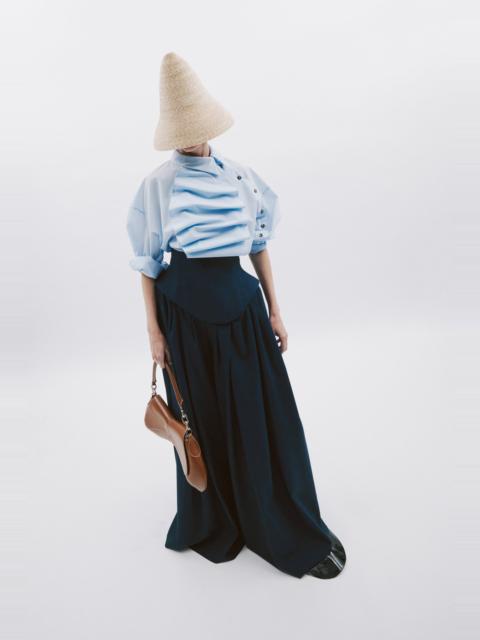 A.W.A.K.E. MODE BASQUE PLEATED TROUSERS NAVY