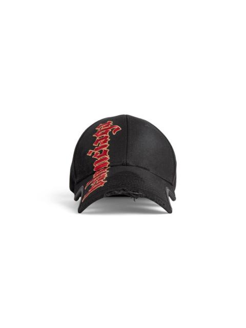 Men's Gothic Placement No Closure Cap in Black