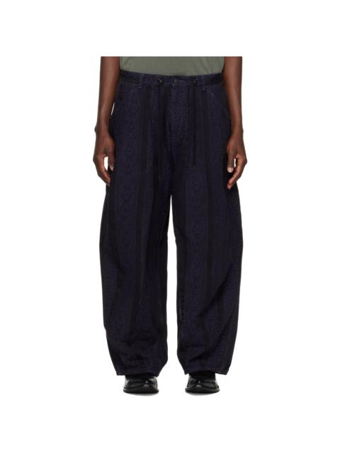 NEEDLES Black Python Jacquard H.D. Painter Jeans