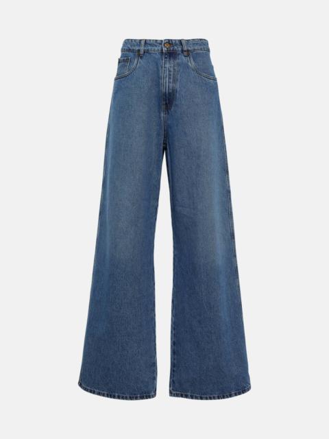 High-rise wide-leg jeans