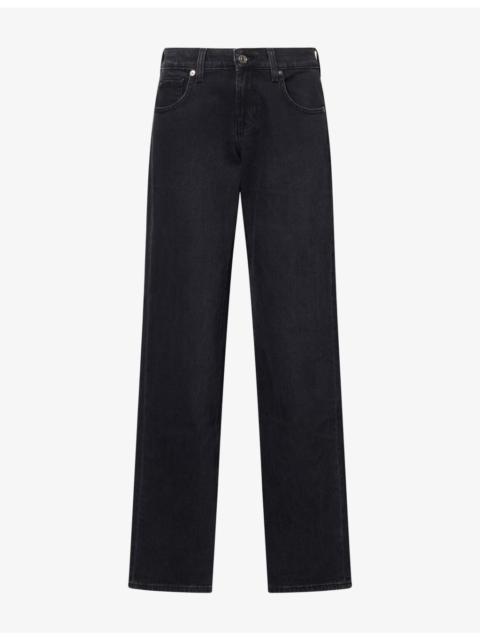 7 For All Mankind Low-Rise Straight-Leg Denim Jeans