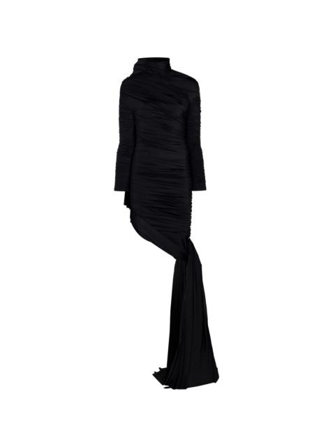 BALENCIAGA Twisted Knots ruched draped dress