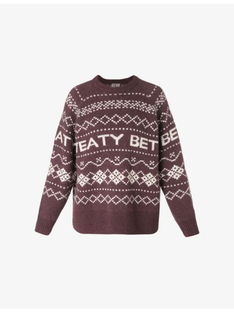 Sweaty Betty Fair Isle Jacquard-Knit Wool-Blend Jumper