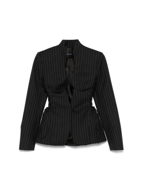 【関税込み】Mugler ブラック Hook & Eye トラウザーズ MUGLER black hook & eye sculptural jacket | REVERSIBLE