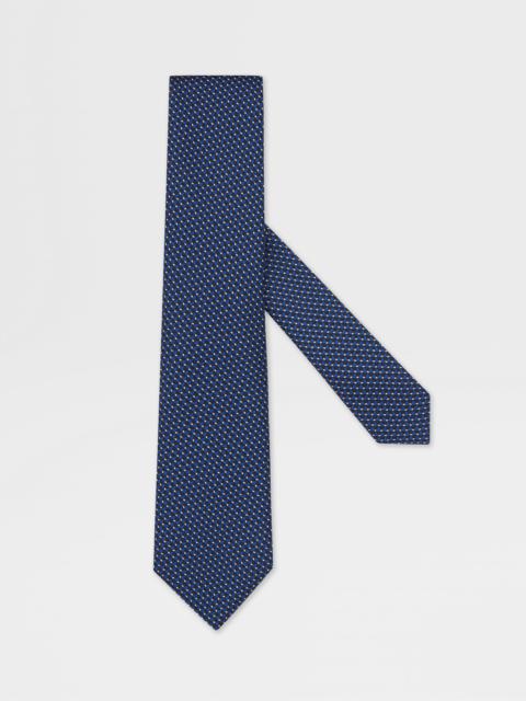 ZEGNA DARK BLUE SILK TIE