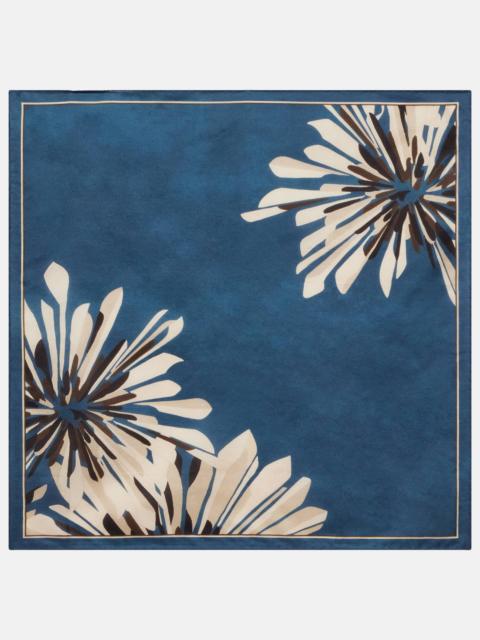 Brunello Cucinelli Floral silk twill scarf