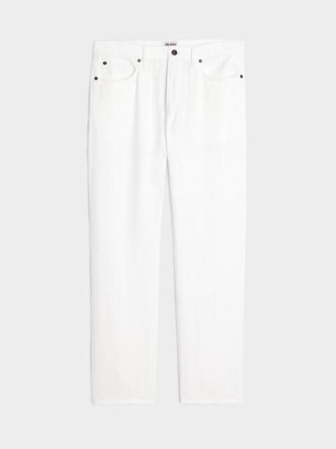 TODD SNYDER Straight Fit 5-Pocket Linen Pant