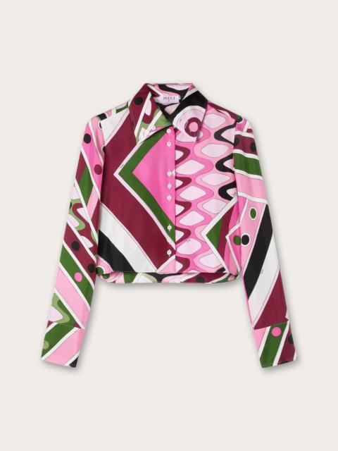 VIVARA PRINT CROPPED SHIRT