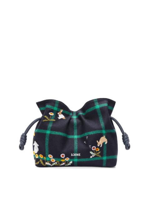 Loewe Bunny medium Flamenco clutch in embroidered wool