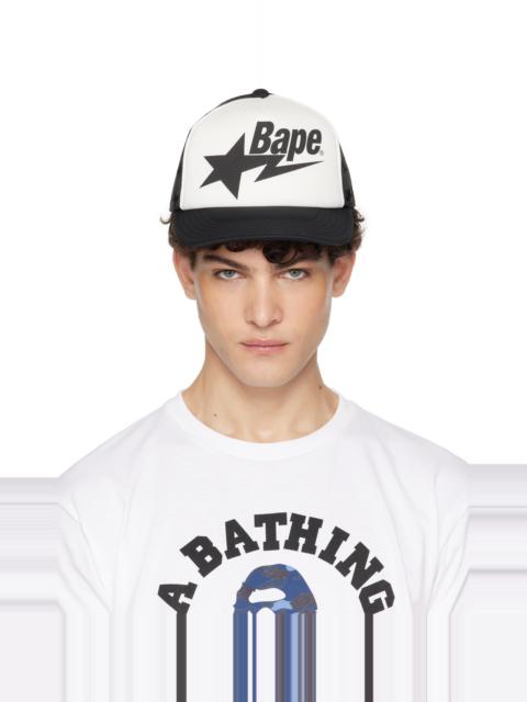 A BATHING APE® White & Black STA Mesh Cap