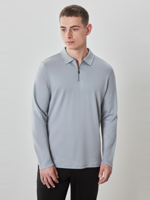 ROBERT BARAKETT The Barakett Long-Sleeve Zip Polo
