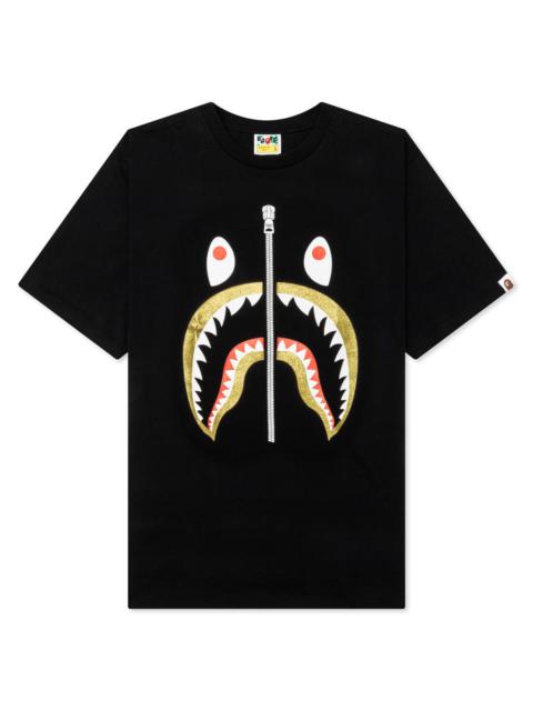 GLITTER SHARK TEE - BLACK