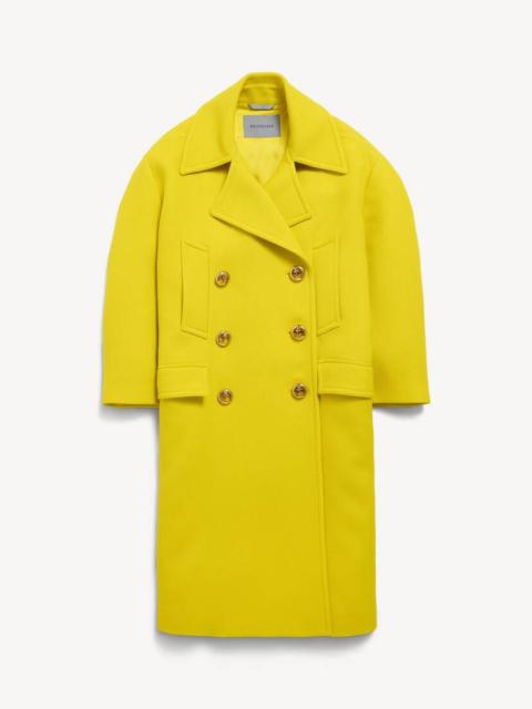 BALENCIAGA Women's Long Peacoat in Yellow