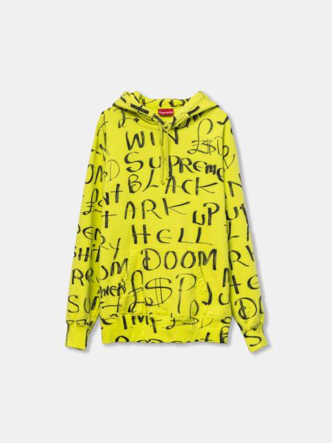 Supreme Supreme Neon Green Graffiti Logo Hoodies