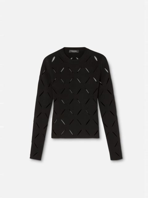 VERSACE Slashed Knit Jumper