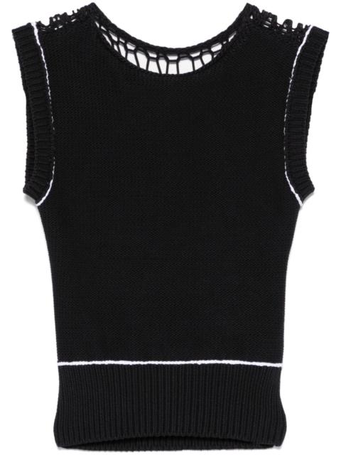 MM6 Maison Margiela open-knit vest