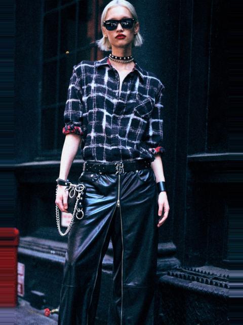 R13 REVERSIBLE SHREDDED SEAM SHIRT