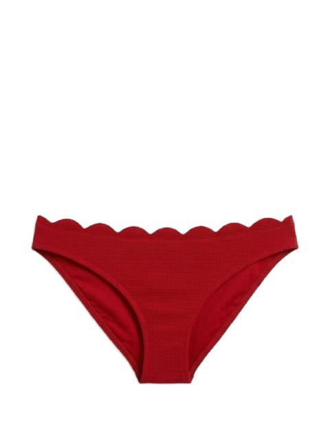 MARYSIA scalloped textured bikini bottoms