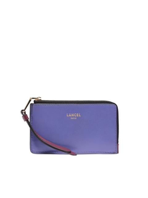 LANCEL zip-fastening leather card holder