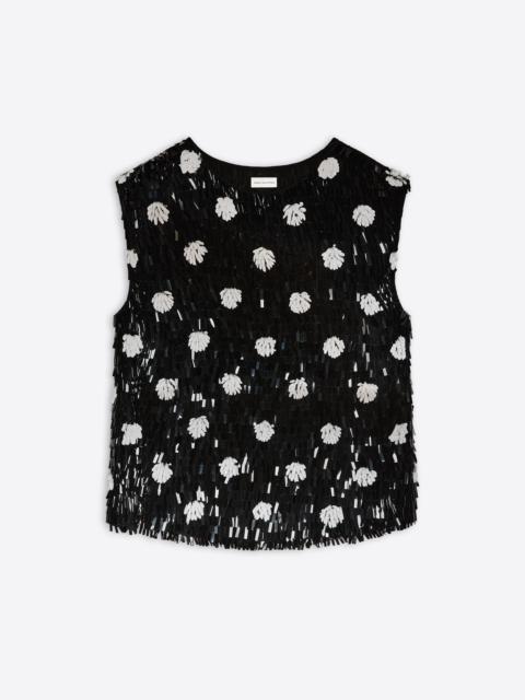 Dries Van Noten EMBROIDERED SILK TOP