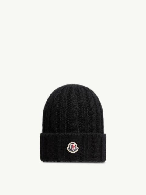 Moncler Cable Knit Wool Blend Beanie