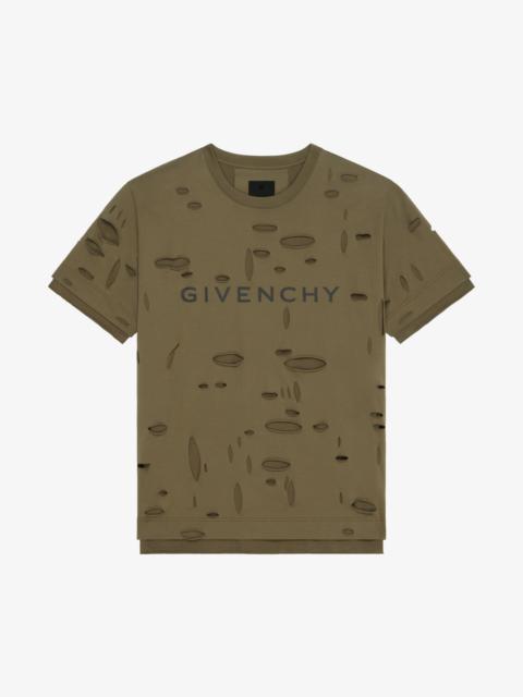 GIVENCHY OVERSIZED T-SHIRT IN DESTROYED COTTON