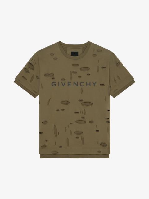 Givenchy GIVENCHY OVERSIZED T-SHIRT IN DESTROYED COTTON