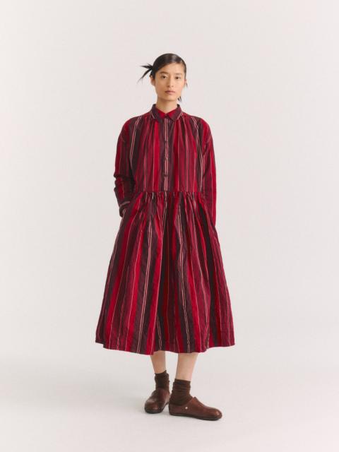 CASEY/CASEY YUKARI DRESS - PAPER COT STRIPE - REDS STRIPES