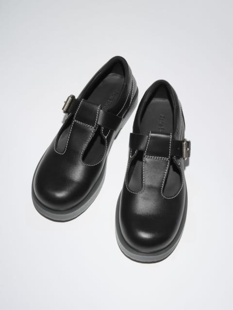 Acne Studios Leather buckle shoes - Black