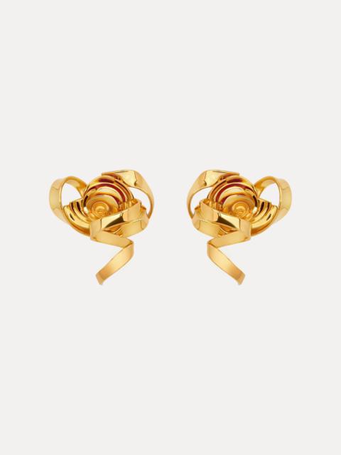 Oscar de la Renta GEOMETRIC ROSE EARRINGS