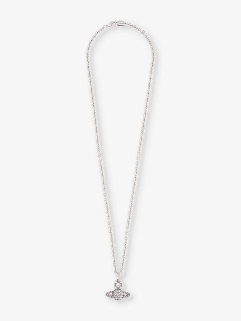 Vivienne Westwood Carmela silver-tone brass and cubic zirconia crystal necklace