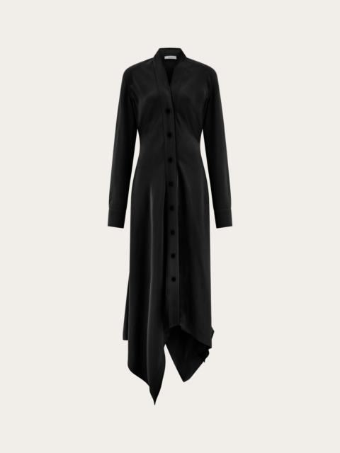 FERRAGAMO Shirt dress with handkerchief hem