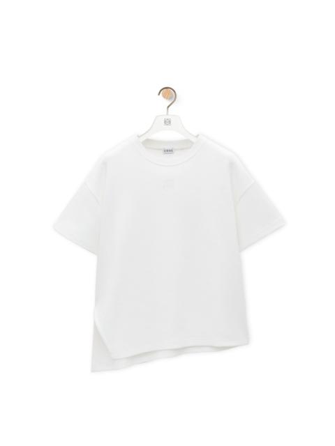 Asymmetric T-shirt in cotton blend